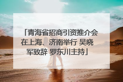 青海省招商引资推介会在上海、济南举行 吴晓军致辞 罗东川主持