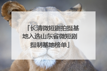 长清微短剧拍摄基地入选山东省微短剧摄制基地榜单