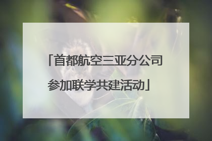 首都航空三亚分公司参加联学共建活动