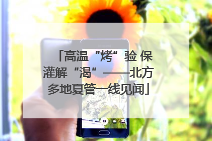 高温“烤”验 保灌解“渴”——北方多地夏管一线见闻