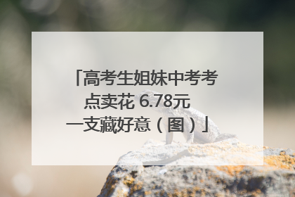 高考生姐妹中考考点卖花 6.78元一支藏好意（图）