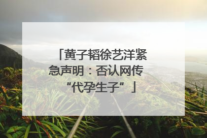黄子韬徐艺洋紧急声明：否认网传 “代孕生子”