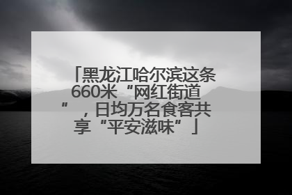 黑龙江哈尔滨这条660米“网红街道”，日均万名食客共享“平安滋味”