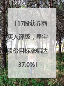 17股获券商买入评级，星宇股份目标涨幅达37.0%