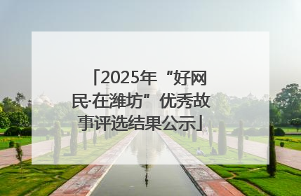 2025年“好网民·在潍坊”优秀故事评选结果公示