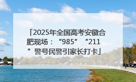 2025年全国高考安徽合肥现场：“985”“211”警号民警引家长打卡