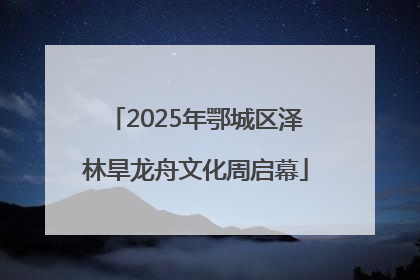 2025年鄂城区泽林旱龙舟文化周启幕