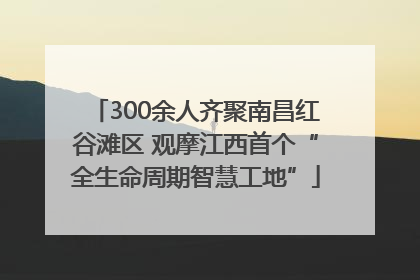 300余人齐聚南昌红谷滩区 观摩江西首个“全生命周期智慧工地”