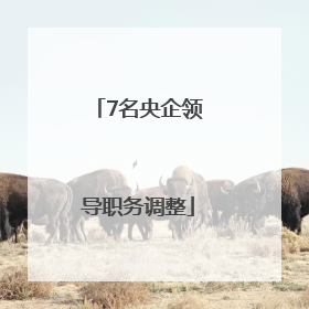 7名央企领导职务调整