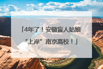 4年了！安徽盲人姑娘“上岸”南京高校！