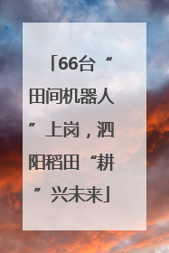 66台“田间机器人”上岗，泗阳稻田“耕”兴未来