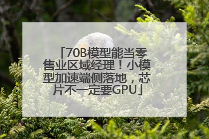 70B模型能当零售业区域经理！小模型加速端侧落地，芯片不一定要GPU